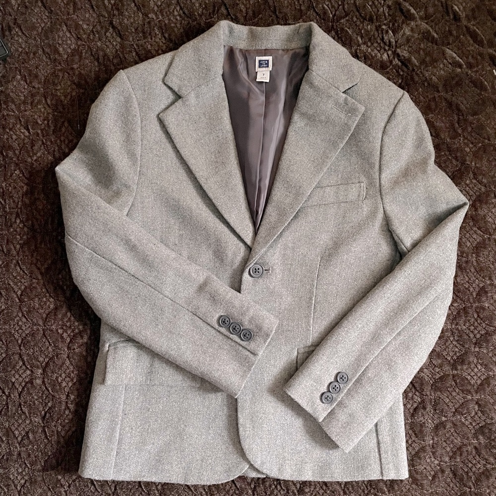 Janie & Jack Gray Wool Boys Blazer size 7T